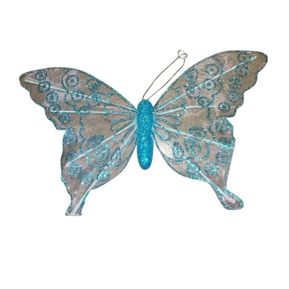 *NEW* Set of 8 decorative butterflies with clips